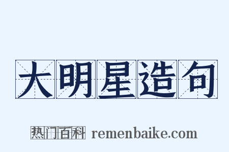 大明星造句是什么意思的图片